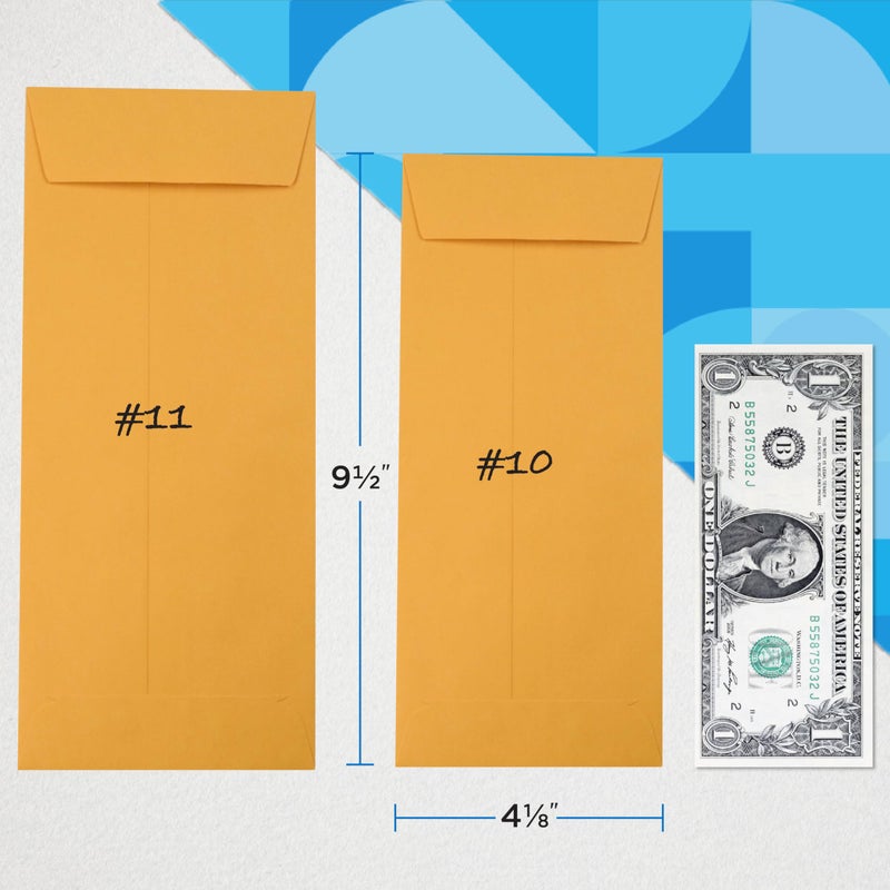 Guardian #10 Paper Shipping Policy Envelopes with Gummed Flaps, Pack of 500 Blank Envelopes for Documents, Statements, Legal Papers, Reports, Invoices, and More, 4 â…› Inches x 9 Â½ Inches, Brown - Image 3